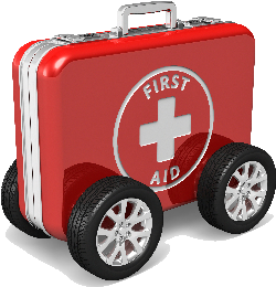 First Aid Kit on Wheels